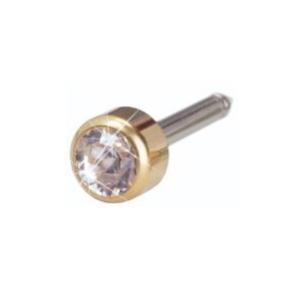 Ohrstecker Gold.Titanium Bezel Kristall 12-1301-01 -  028168