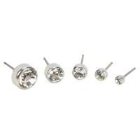 Ohrstecker Silv.Titanium Mini Bezel Kristall 12-1402-01 -  030475