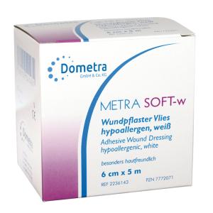 Wundpflaster VLIES weiß 4cmx5m METRA SOFT-w  hypoallergen -  030531