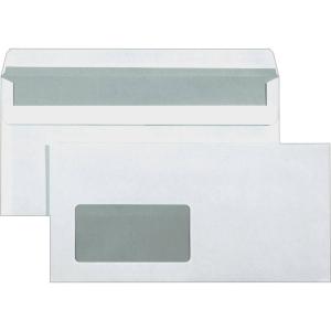 Briefumschläge DIN lang mit Fenster weiß, selbstklebend 11x22cm -  204010