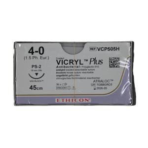 Vicryl Plus 4/0 PS2  45cm VCP505H VE=36 ungefärbt geflochten  **K** -  900302