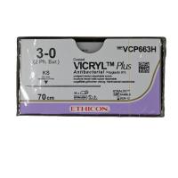Vicryl Plus 3/0 KS 70cm VCP663H VE=36 ungefärbt geflochten  **K** -  900561
