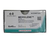Mersilene 4/0 6x45cm EH6732H VE=36 grün geflochten  **K** -  031312